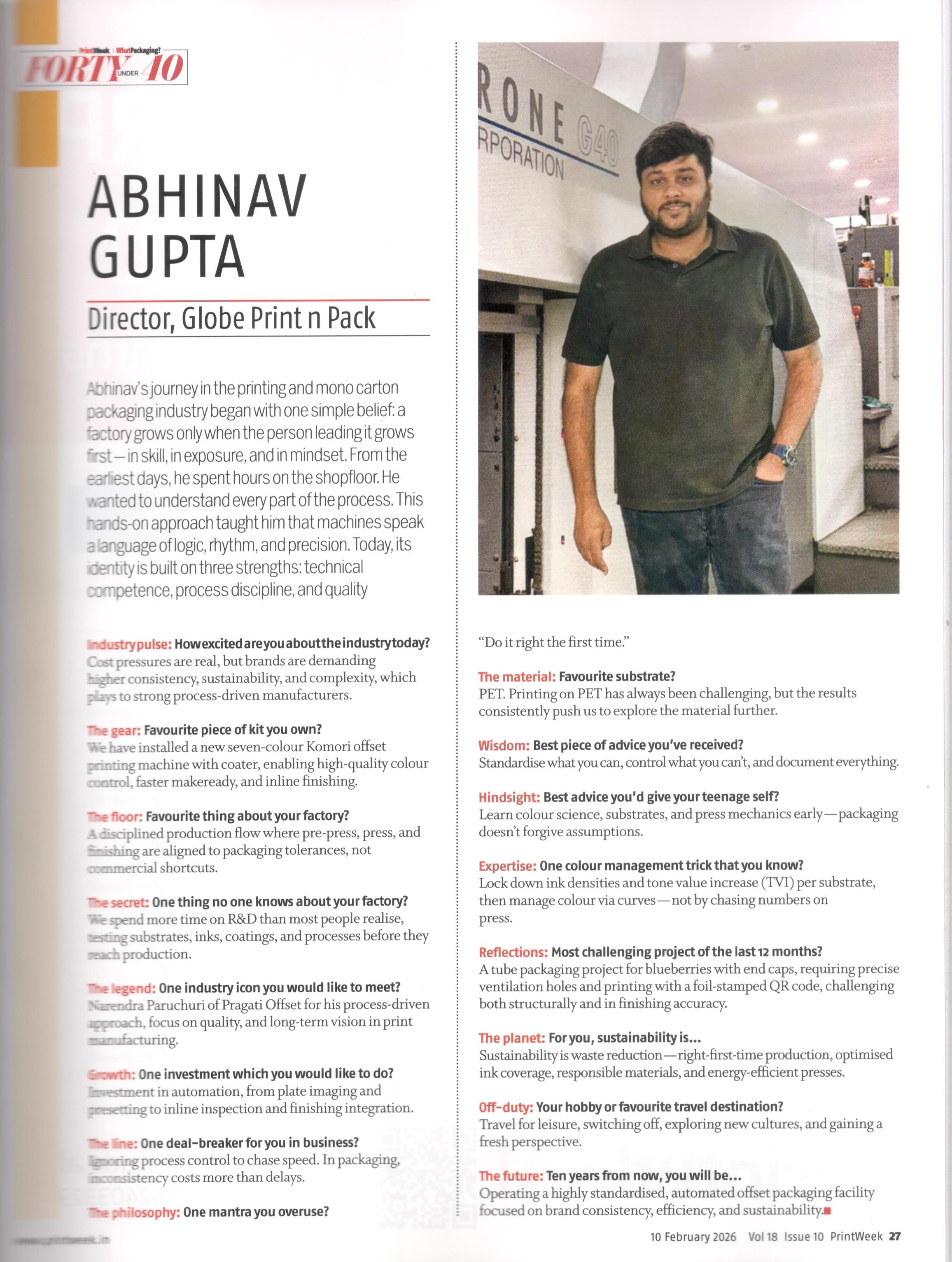 Globe Print n Pack featured in 40 under 40