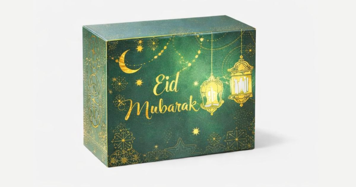 eid-ramadan-sweets and gift-box.